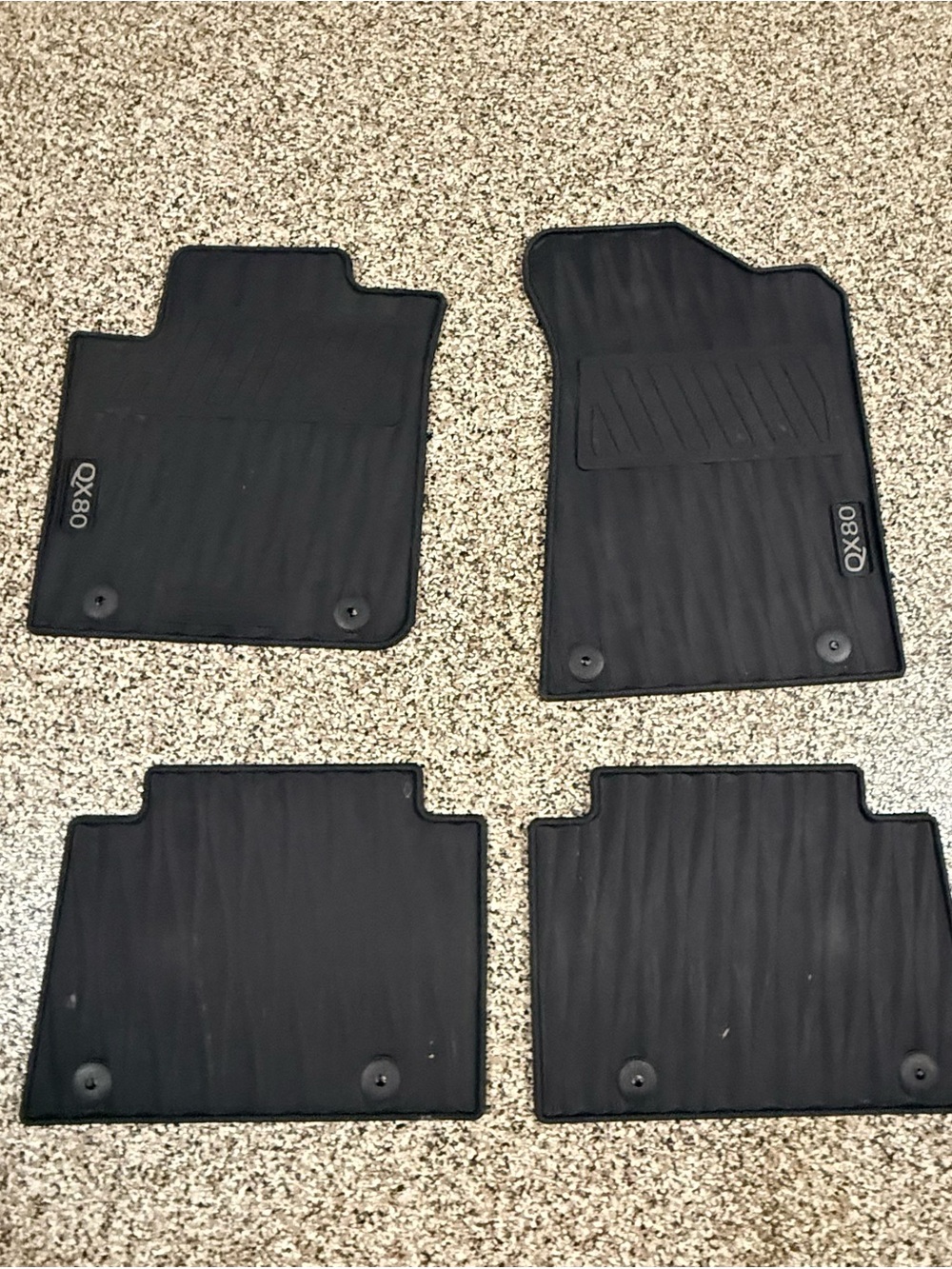 Infiniti QX 80 All-Weather Car Floor Mats - Set of 4 front and back seat..